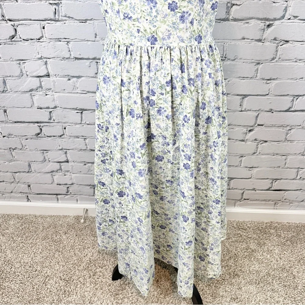 Vintage Laura Ashley Dress Floral Sz 10 Cotton Puff Sleeve Tea Party Cottagecore - Picture 8 of 15